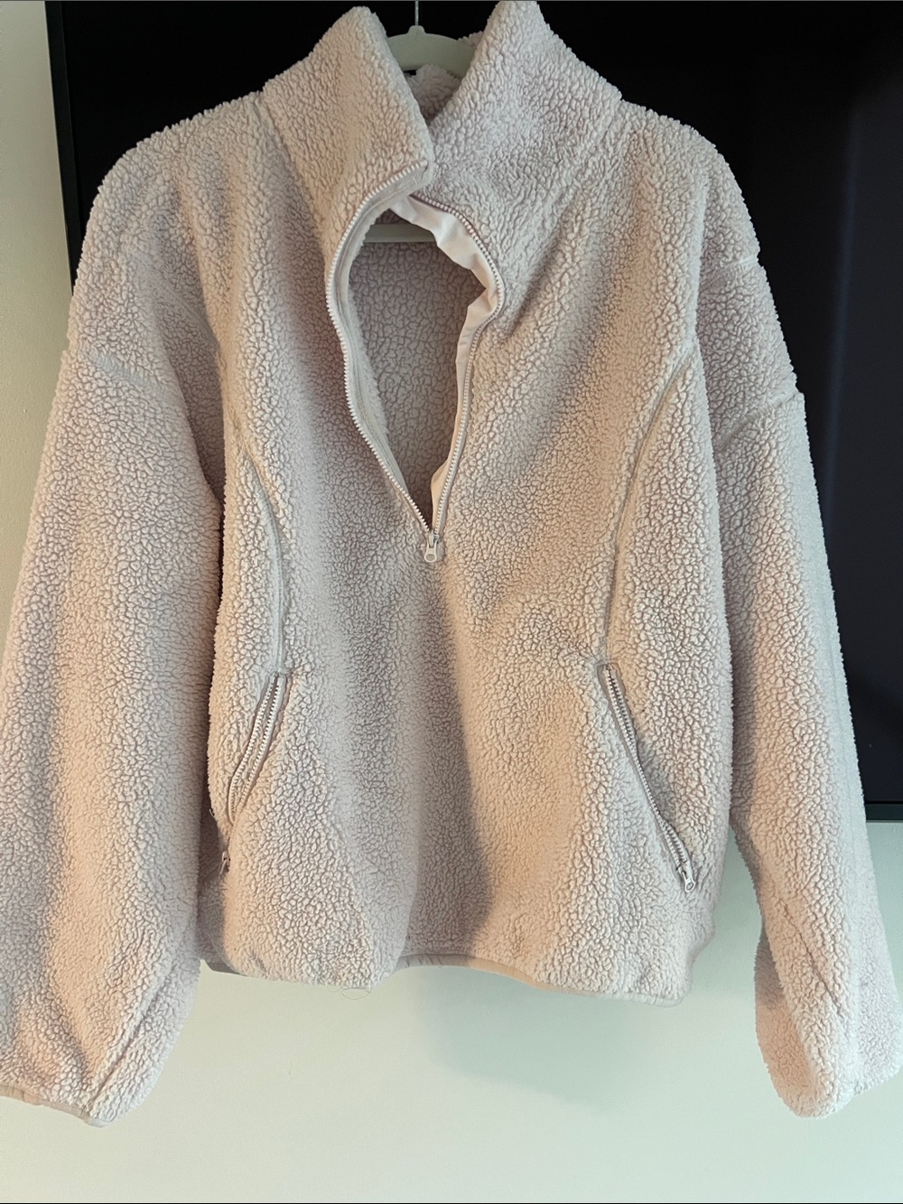 Zella Sherpa Cowl Half-Zip Pullover